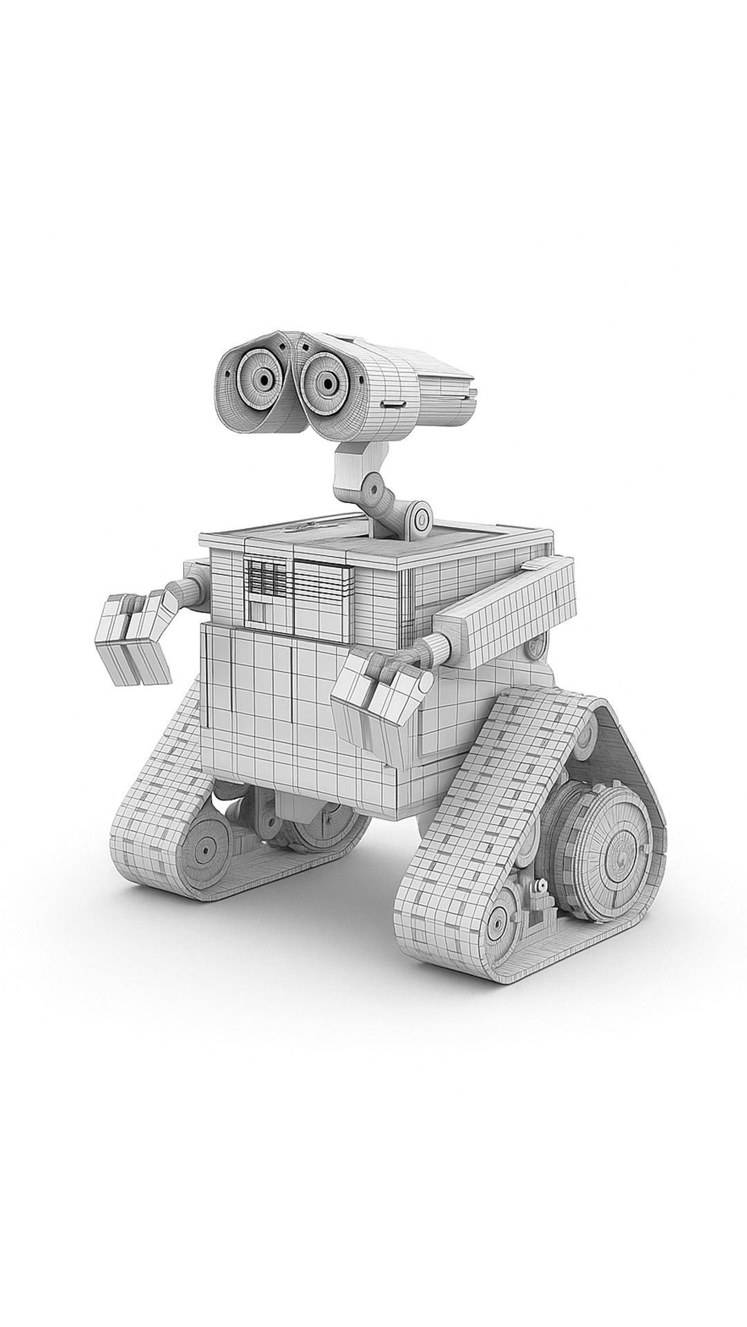 Robot 3D modellje l&aacute;that&oacute; poligonh&aacute;l&oacute;val