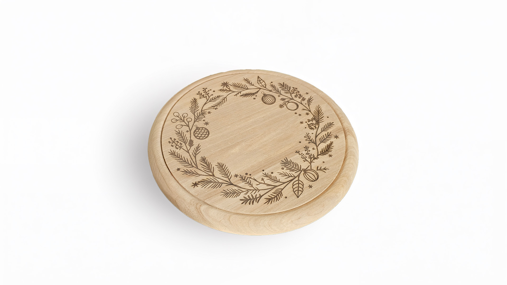 Karácsonyi tömör fa edényalátét